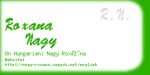 roxana nagy business card
